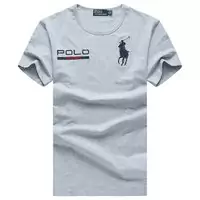 polo sport logo t-shirt custom fit gray